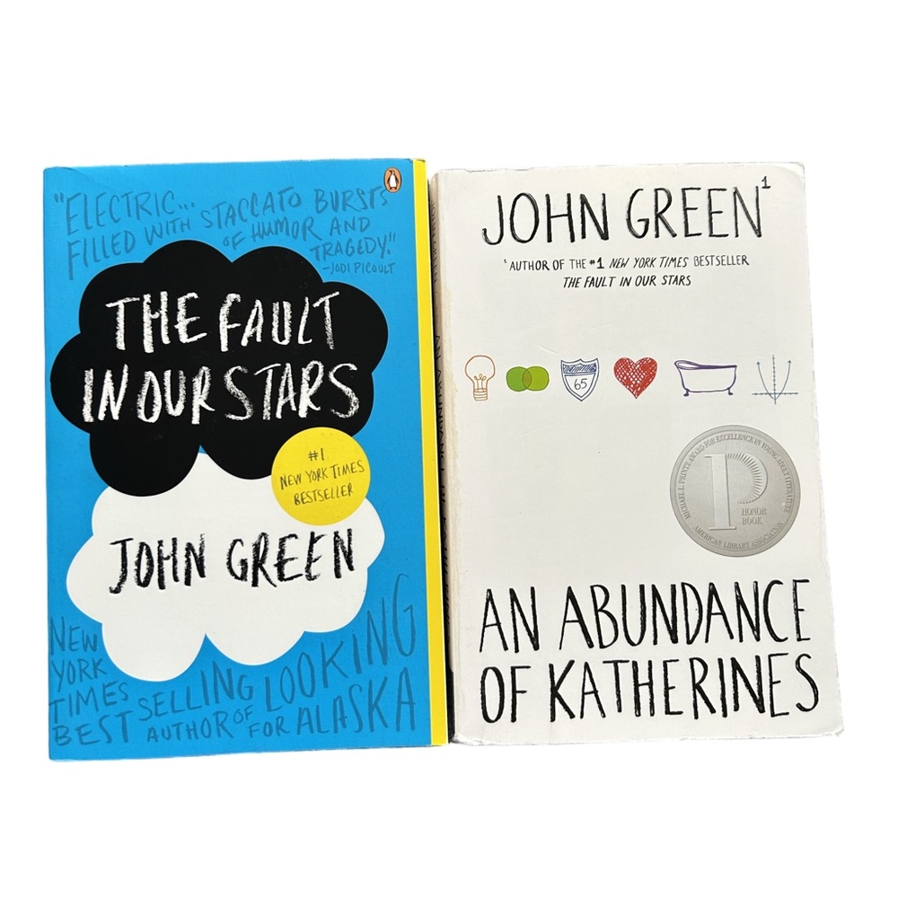 John Green Set | The Fault in Our Stars & An Abundance of Katherines YA Fiction